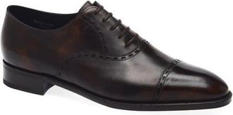 John Lobb Philip II Oval Cap Toe Oxford in Dark Brown at Nordstrom, Size 10.5Us