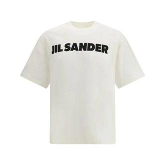 Jil Sander T-Shirts, male, Beige, Size: S Cotton T-Shirt