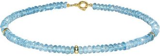 Jewelmak 14K 23.00 Ct. Tw. Swizz Blue Topaz Bracelet