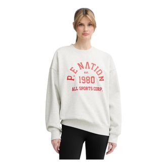 P.E Nation Backspin Sweat - Dames - Sweatshirts - Grijs - L - Katoen - Hoodies & sweatvesten