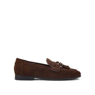Kurt Geiger Womens Suede Mardy Loafers - Brown - Size UK 4