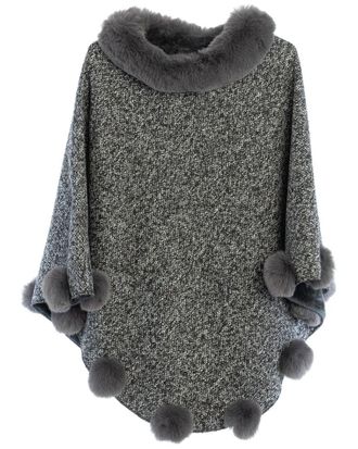 Saachi Saachi Pom Pom Poncho
