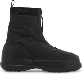 Moon Boot Chunky Zip Boots met voorrits - Heren - Enkellaarsjes - Zwart - 41 EU - Nylon - Schoenen