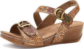 L'Artiste by Spring Step Gottaget Womens Wedge Shoes Tan : EU 42 (US Womens 10.5-11) M, Leather