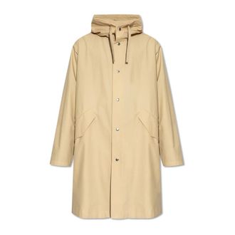 Jil Sander Hooded Coat - Heren - Mantel - Beige - S - Katoen - Jassen