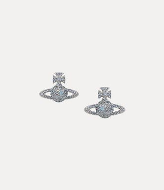 Vivienne Westwood Grace Bas Relief Stud Earrings Silver Brass Women
