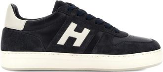 Hogan Navy Blue Color Block Sneakers