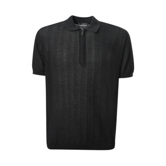 Emporio Armani Heren, Tops, Zwart, Maat: M Katoen