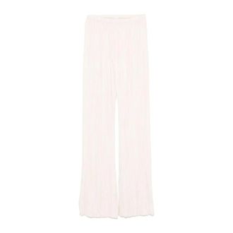 Forte_Forte Wide Trousers, female, Beige, Size: XS Pleated High-Waisted Straight Leg Trousers
