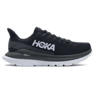 Hoka One One Hoka Mach 4 Textile Synthetic Mens Lace Up Trainers - Black Dark Shadow - Size:UK 10.5