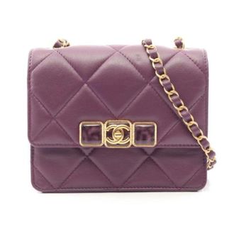 Chanel Pre-owned Vintage Schoudertas - Dames - Pre-owned - Paars - Maat: ONE Size Leer