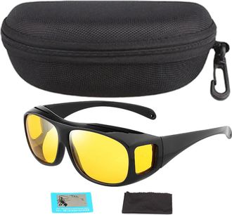 Generic Night Glasses For Driving,headlight Glasses With Glarecut Technology, Anti-glare Night Driving,Sports Wind And Sand Protection Eyewear, Lightweight & 