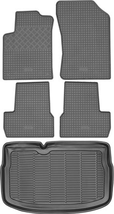 OEM Juego De Alfombrillas De Goma Para Citro&euml;n C3 Ii Hatchback (2010-2016) + Alfombrilla Para Maletero