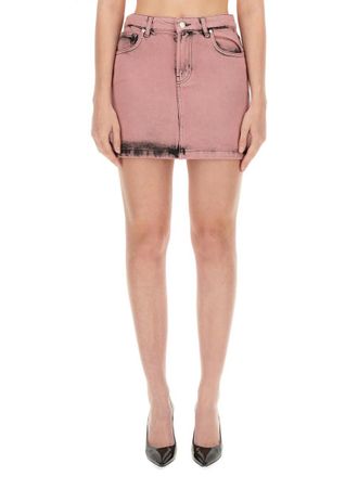 Moschino Pink Solid Mini Skirt
