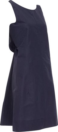 Marni cotton linen blend dipped cowl neck back shift dress