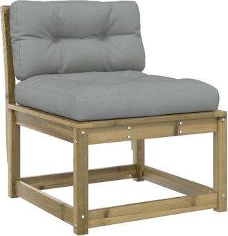 vidaXL Garden Sofa with Cushions Impregnated Wood Pine Vidaxl