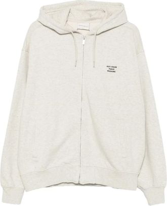 Dr&ocirc;le de Monsieur Slogan Full Zip Hoodie - male - Drole de Monsieur - Zip-throughs - Gray - 2XL - Sweatshirts & Hoodies