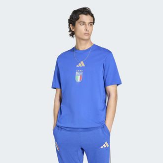 adidas T-Shirt ADIDAS PERFORMANCE ITALIEN DNA GRAFIK, Herren, Gr. XXL, bold blau, Obermaterial: 100% Baumwolle, Rundhals, Shirts T-Shirt