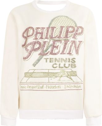 Philipp Plein Open Back Sweatshirt Tennis Club