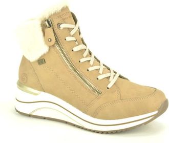 Remonte Hoog Runner N.+ Wol - Dames - Veterlaarzen - Bruin - 36 EU - Wol - Schoenen