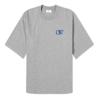 Off-white (WMNS) Off-White Flock Basic T-shirt Grey OWAA124S24JER0060846