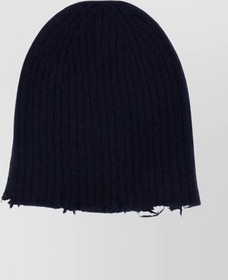 Uma Wang cashmere knit hat frayed edges