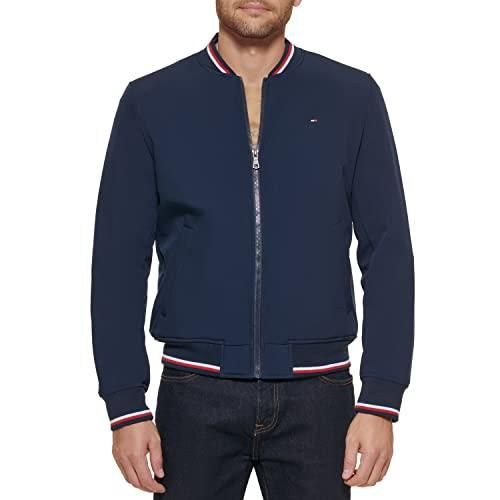 Tommy hilfiger bomber jacket blue discount