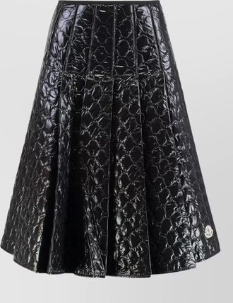 Moncler padded midi skirt check pattern design