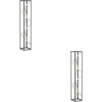 Loops 2 PACK Stylish Black & Gold Floor Lamp - Elegant Indoor Lighting