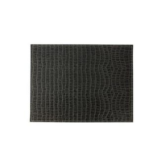 Frieling Davanti by Crocodile Placemats Set of 6, Rectangular 16.5 x 12.5 Inch Indoor Outdoor Table Placemats in Black at Nordstrom