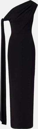 Solace London Abito lungo Irina in crêpe con foulard