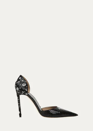 Tom Ford 105mm Vertigo Sequined dOrsay Pumps