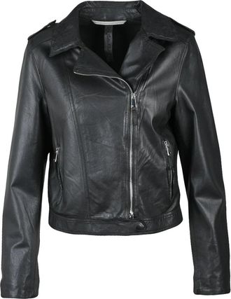 The Jackie Leathers Black Unlined Leather Biker Jacket