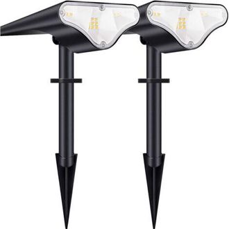 OEM Foco Solar Exterior, Resistente Al Agua Ip66, Led Solar, 650 Lm, Luz C&aacute;lida Ajustable, Ideal Para Jard&iacute;n, Patio, Entrada De Veh&iacute;culos, Camino, Juego D