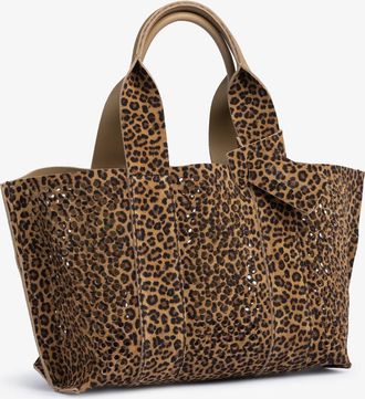 Pedro Garcia Mini perfed tote in leopard print suede | Mini perefd tote | Spring Summer 26 |
