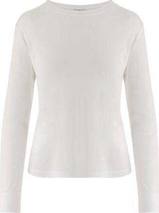 Max Mara White COTTON-BLEND T-SHIRT