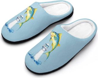 Generic Lighthouse Mahi Mens Slippers Comfortable And Non-slip Cotton Slipper Shoe for House