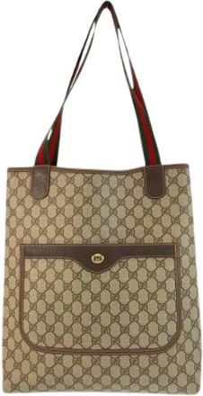 Gucci Pre-owned GG Supreme schoudertas - Dames - Vintage Shopper - Beige - ONE Size - Vintage