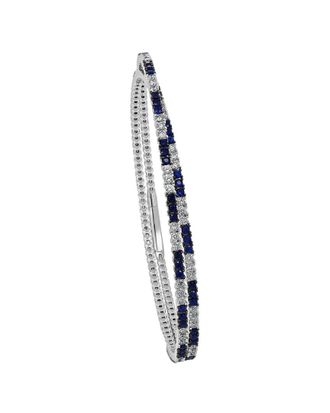 Sabrina Designs 14K 3.50 Ct. Tw. Diamond & Sapphire Stackable Bangle Bracelet