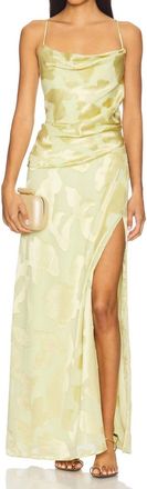 Jonathan Simkhai Jessa Sleeveless Draped Gown In Sunglow