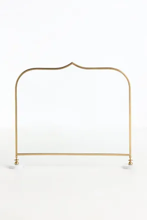 Anthropologie Amara Marble & Glass Fireplace Screen