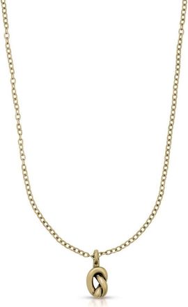 Mr.Ettika Mens Knotted Pendant Necklace in Brass at Nordstrom