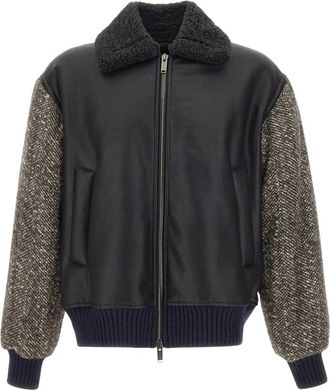 Iceberg Jassen, Heren, Zwart, L, Wol, Wolmix Bomberjack