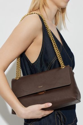 Coach Leather Shoulder Bag, Womens, Brown