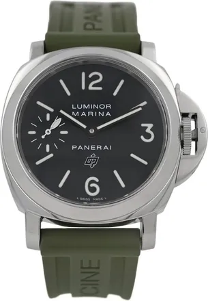 Officine Panerai Pre-owned Panerai Luminor Marina Black Dial Mens Watch PAM00005