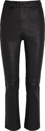 Arma Kamilla Slim-leg Leather Trousers - Black - 38 (UK10 / S)