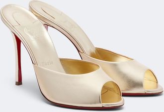 Christian Louboutin Me Dolly metallic leather mules