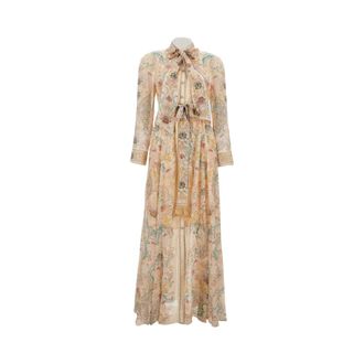 Zimmermann Maxi Dresses, female, Multicolor, Size: M Maxi Shirt Dress