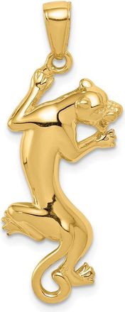 Diamond2Deal 10k Yellow Gold Polished Panther Pendant