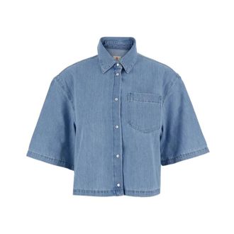 AG - Adriano Goldschmied AG Jeans, Denim Shirts, female, Blue, Size: XS Kodiak Boxy Shirt